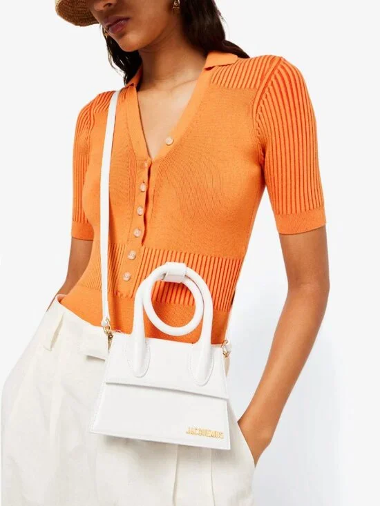 Jacquemus Le Chiquito Noeud Bag, White - Picture 1 of 12